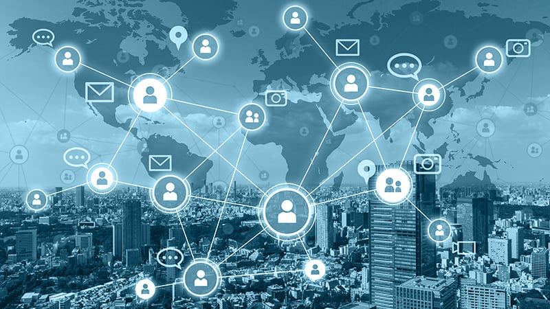Schematische Darstellung eines Social Netzwerks