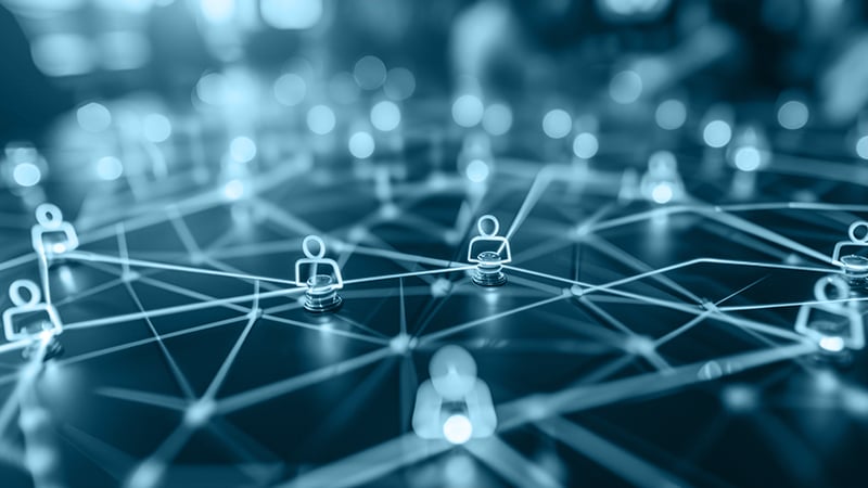 Schematische Darstellung einer vernetzten Zielgruppe